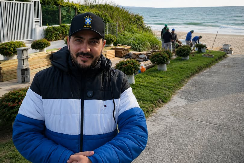 Obra de novo deck em acesso à Praia de Canasvieiras